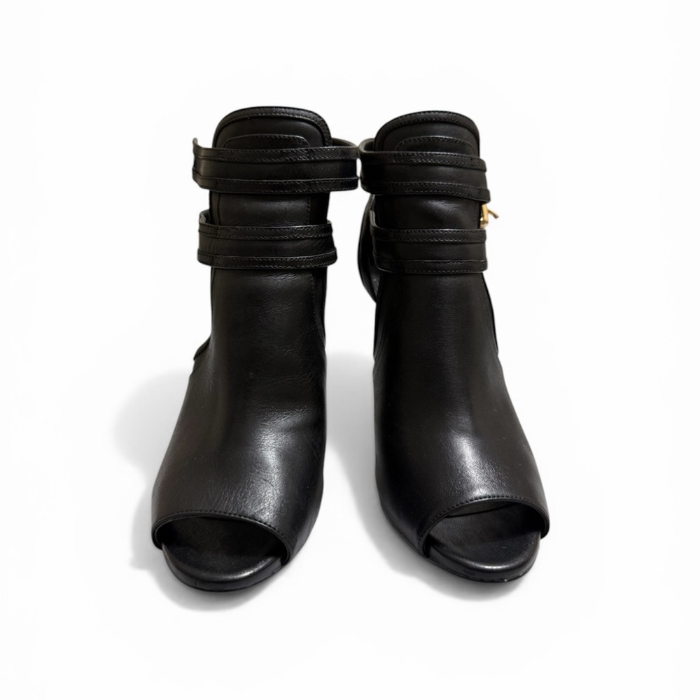 Michael Michael Kors Women's Peep-Toe Ankle Boots with Gold Colored Closure